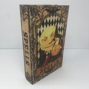 NWOT Halloween SPELLS spell book spellbook tabletop decor vintage look